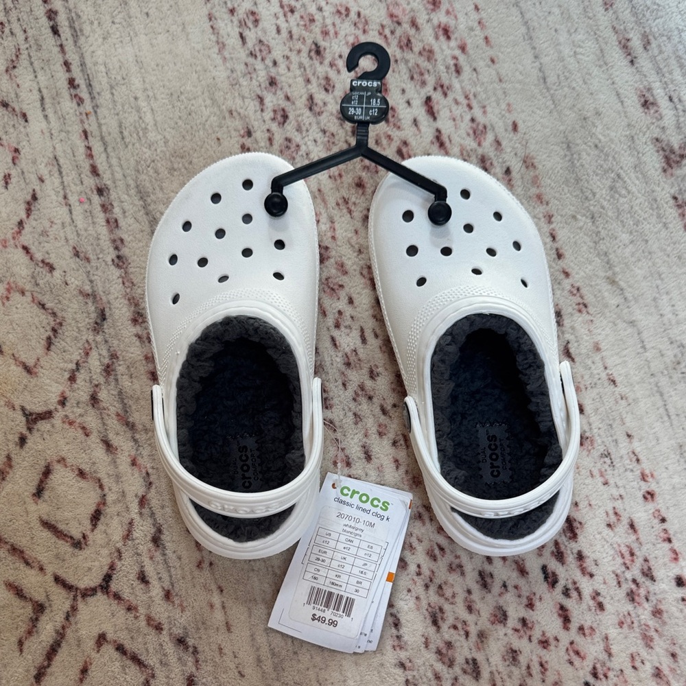CROCS Kids White Slippers